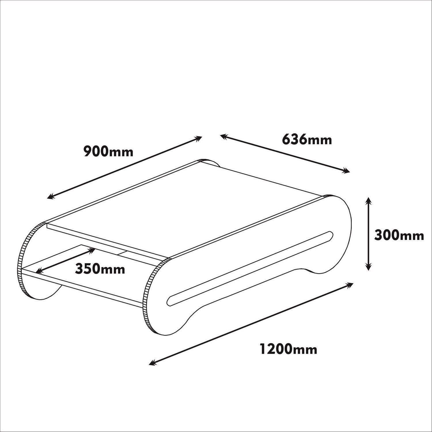 Skye Decor Couchtisch Cool HCT,Gelb, 30x120x63,6 cm