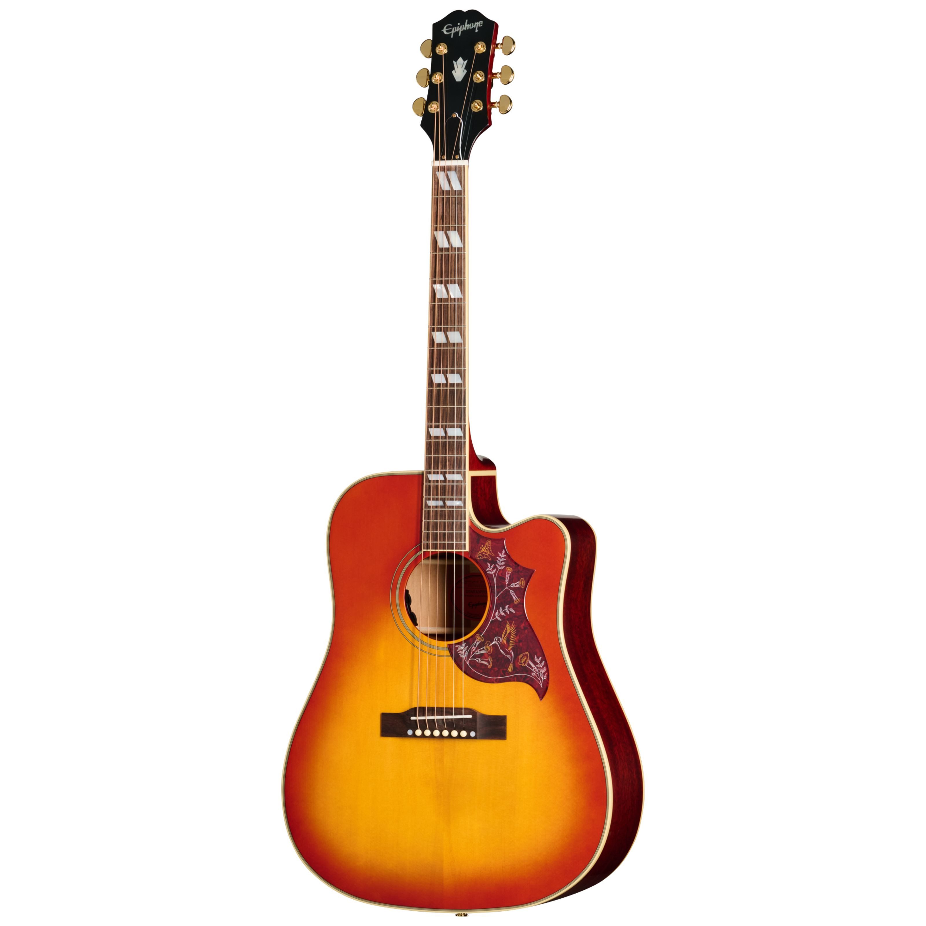 Epiphone Westerngitarre, Westerngitarren, Dreadnought Gitarren, Hummingbird Standard EC Cherry Sunburst - Westerngitarre