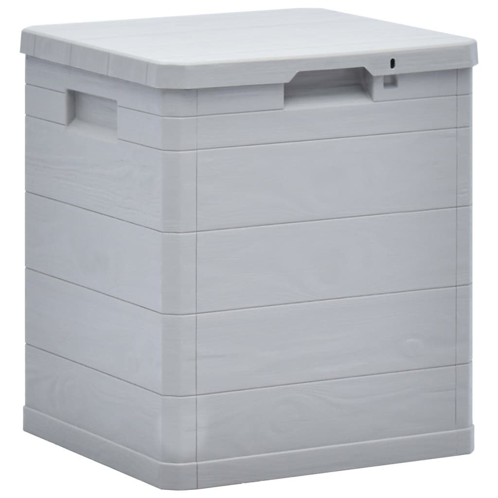 vidaXL Gartenbox Garten-Aufbewahrungsbox 90 L Hellgrau