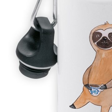 Mr. & Mrs. Panda Trinkflasche Faultier Kaffee - Weiß - Geschenk, Lieblingstier, Jungs, Kaffeetasse, Fröhliche Motive