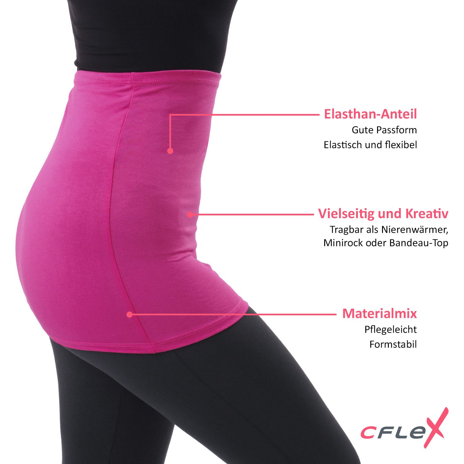 CFLEX Bandeautop Variotube Damen Tube-Oberteil, Shirtverlängerung & Miniroc günstig online kaufen