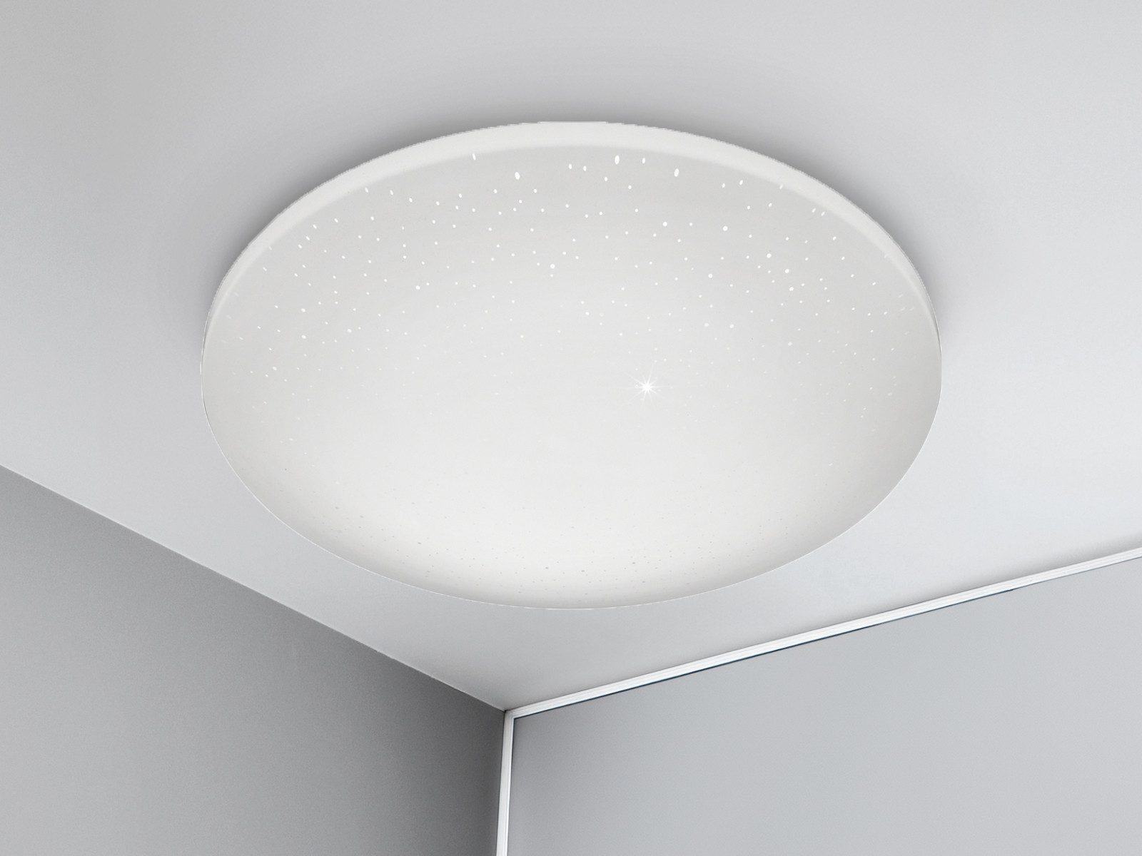meineWunschleuchte LED Deckenleuchte, LED fest integriert, neutralweiß, kleine Sternenhimmel Lampe für Decke & Wand, Feuchtraumgeeignet Ø 28cm