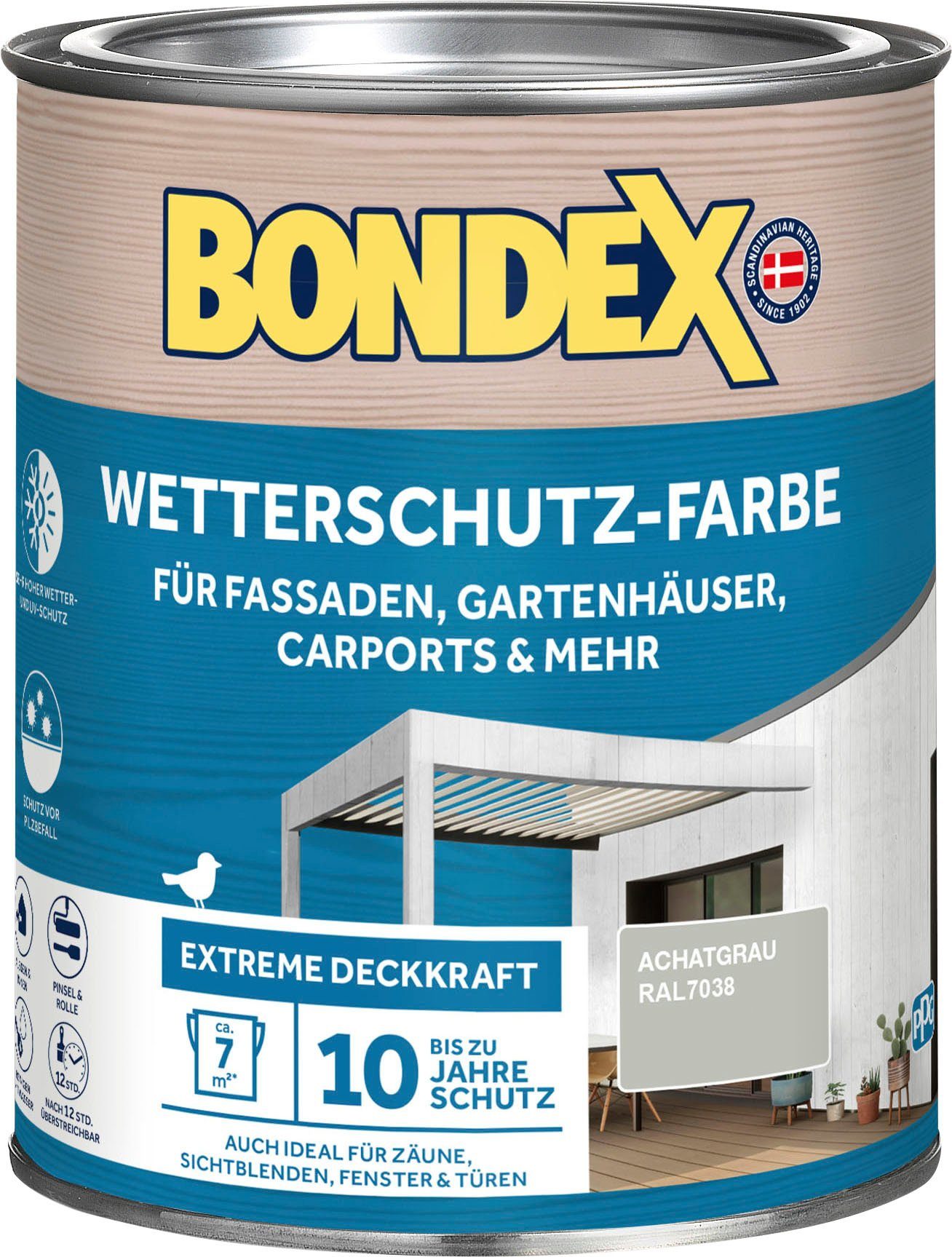 Bondex Wetterschutzfarbe Achatgrau