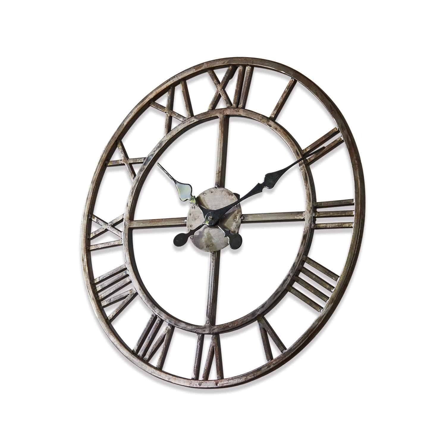 Uhr Mirabeau antikschwarz Wanduhr Vigo