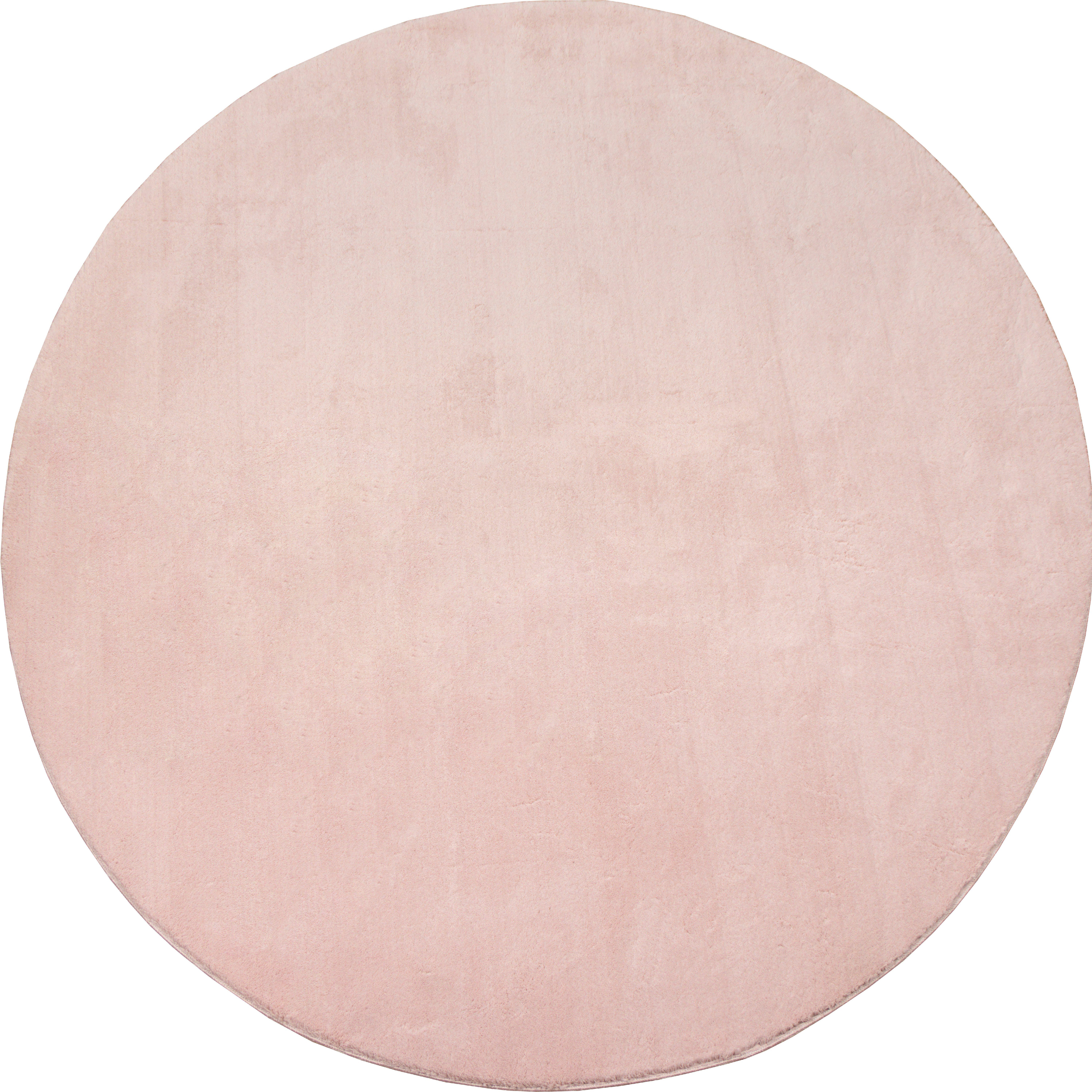 Teppich Loft 37, merinos, rund, Höhe: 19 mm, Kunstfellteppich besonders weich und kuschelig, Fell Haptik blush