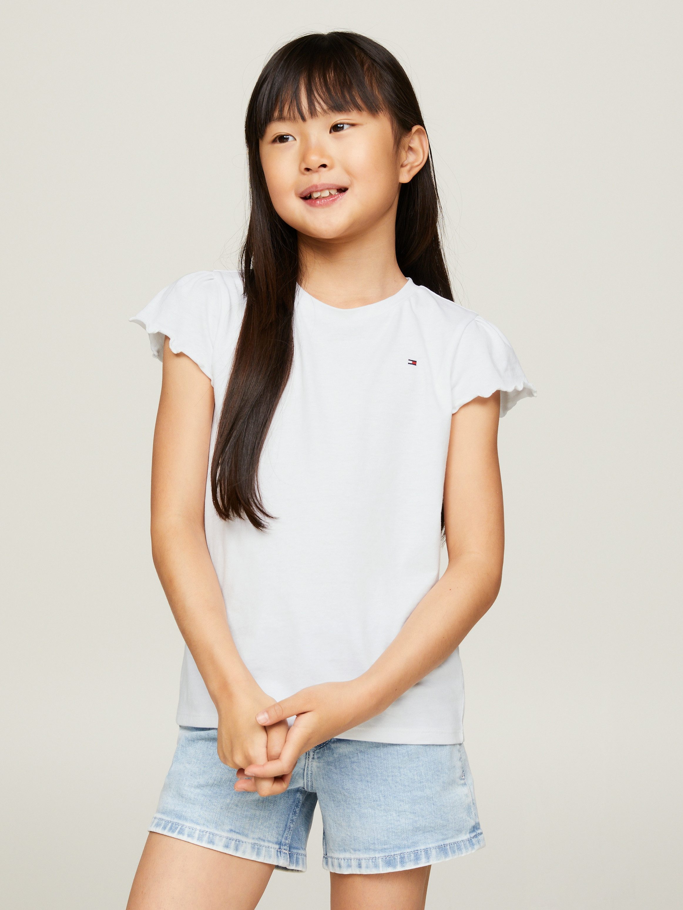Tommy Hilfiger T-Shirt ESSENTIAL RUFFLE SLEEVE günstig online kaufen