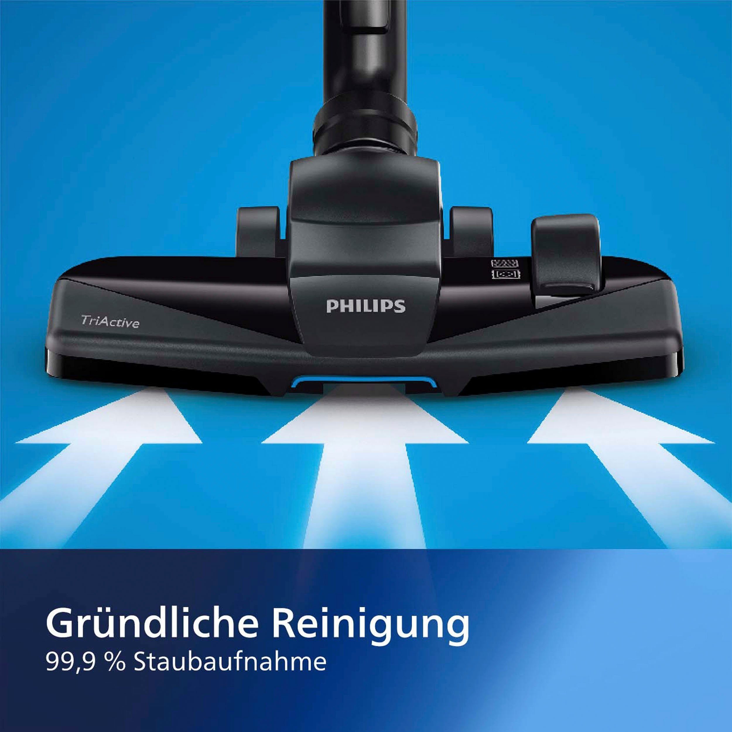 Philips Bodenstaubsauger Bagged vacuum cleaner 3000 Series, 900 W, Staubbeutel, Kabel Staubsauger mit Beutel 900W Allergie H13 Filter 3L