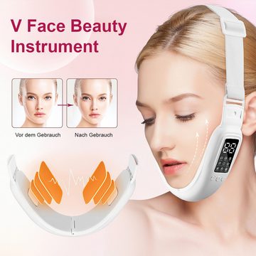DOPWii Kosmetikbehandlungsgerät Facial Lifter, Elektrischer V-Face Slimmer mit 8 Modi und, 15 Einstellungen zum Anheben und Straffen der Haut