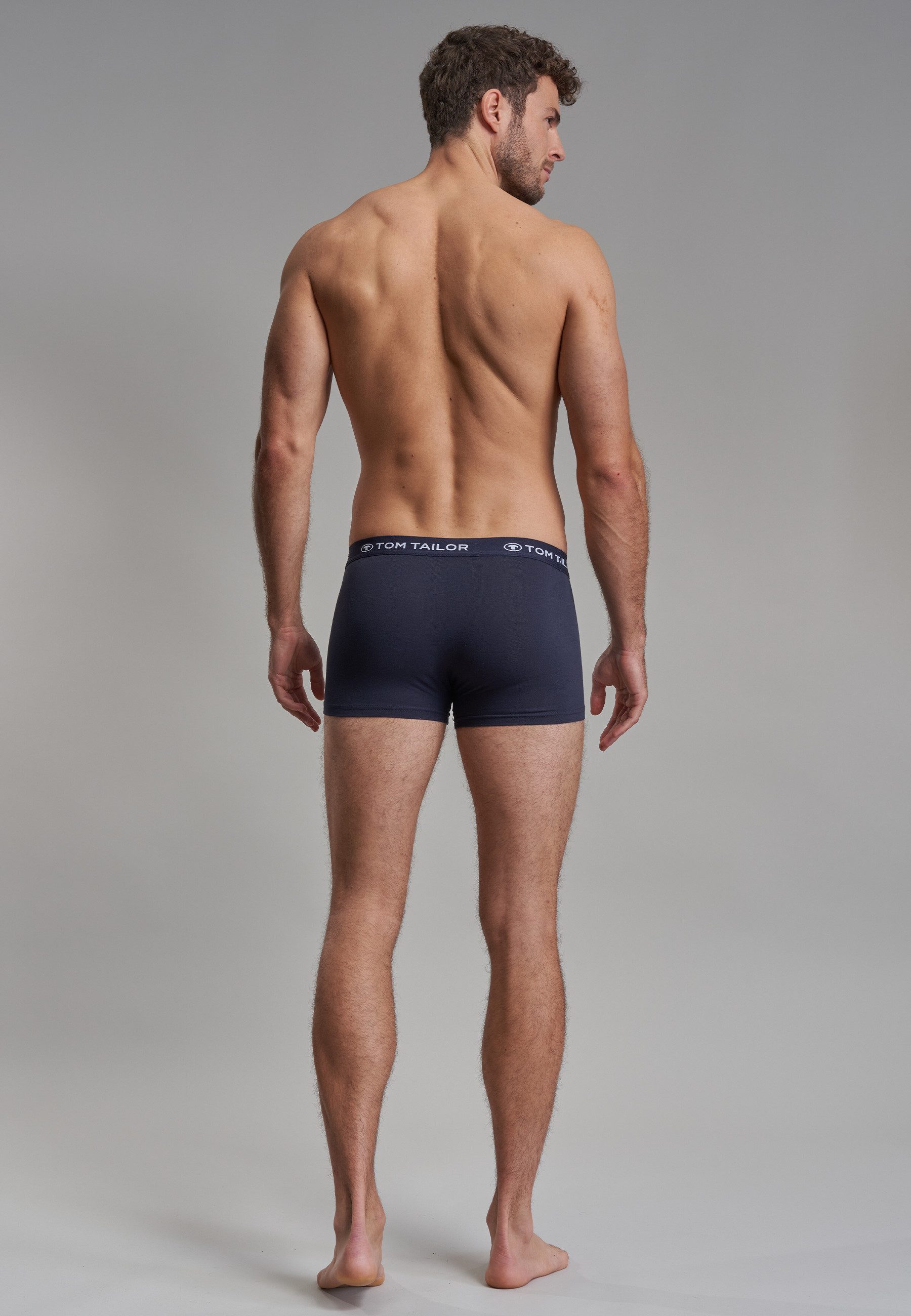 TOM TAILOR Boxershorts TOM TAILOR Herren Hip Pants blau uni 5er Pack (5-St) – Bild 3 von 4