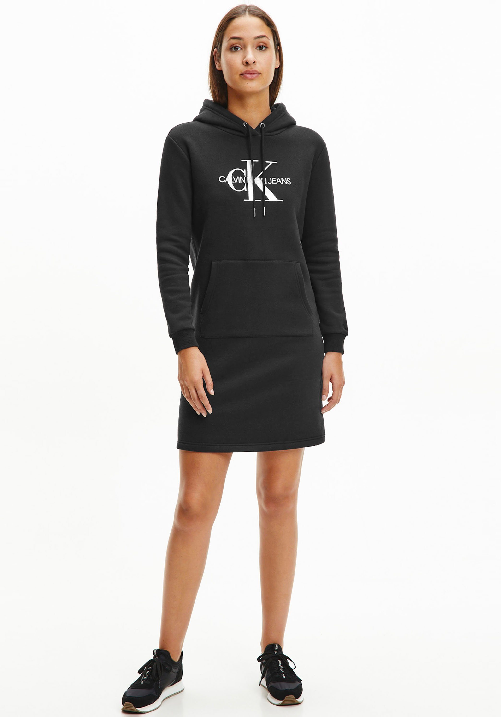 Calvin Klein Jeans Sweatkleid »GLOSSY MONOGRAM HOODIE DRESS« mit glänzendem Calvin  Klein Logo-Monogramm & Schriftzug online kaufen | OTTO