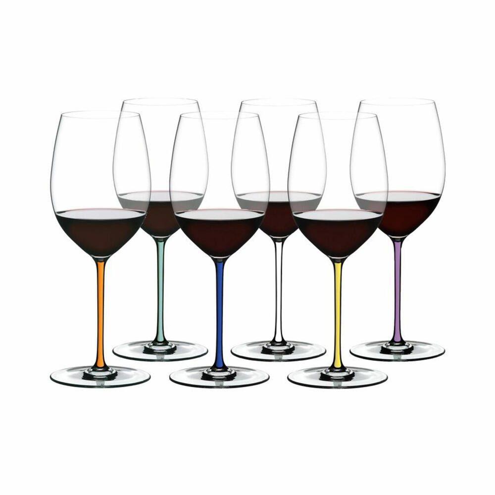 RIEDEL THE WINE GLASS COMPANY Rotweinglas Fatto A Mano Gift Set Cabernet Merlot 6er Set 709, Kristallglas
