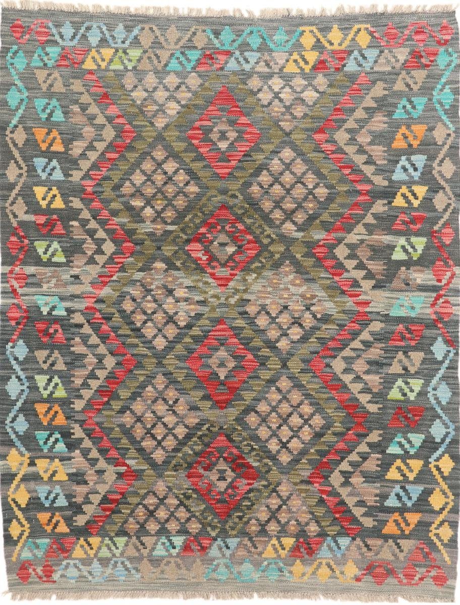 Orientteppich Kelim Afghan Heritage 132x169 Handgewebter Moderner Orientteppich, Nain Trading, rechteckig, Höhe: 3 mm