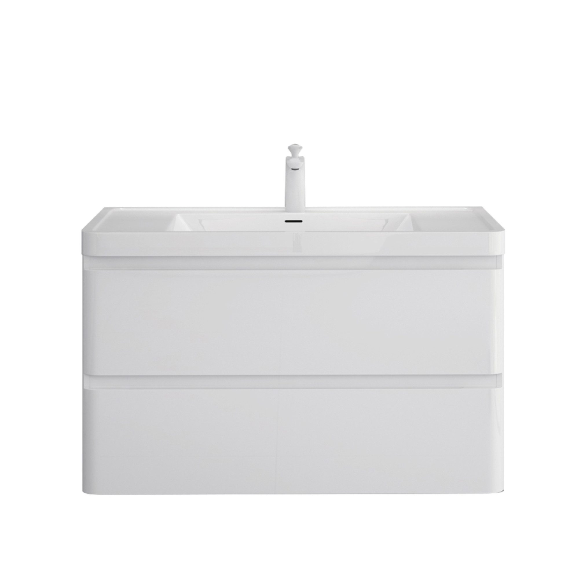 doporro Badmöbel-Set Mineraguss Waschbeckenunterschrank Badezimmer Soft-Clo günstig online kaufen