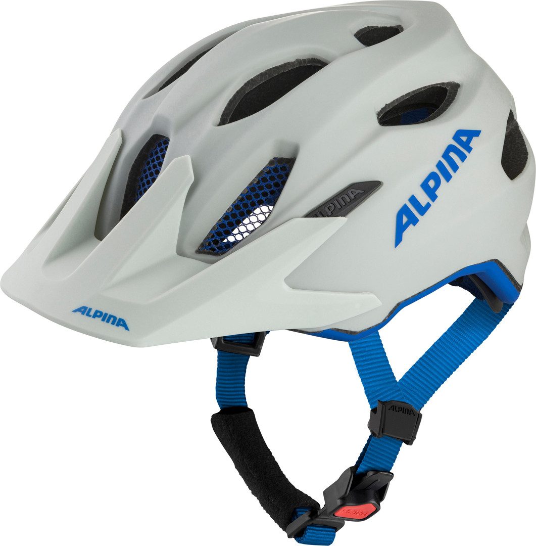 Alpina Fahrradhelm ALPINA CARAPAX JR Helm 2026 smoke grey/blue matt
