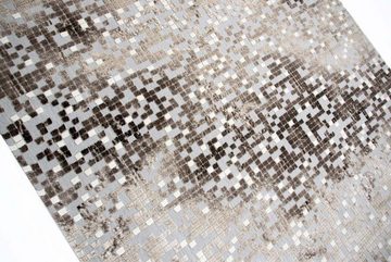 Teppich Designer Teppich mit Konturenschnitt mit Muster in Grau Braun Beige Creme, TeppichHome24, rechteckig