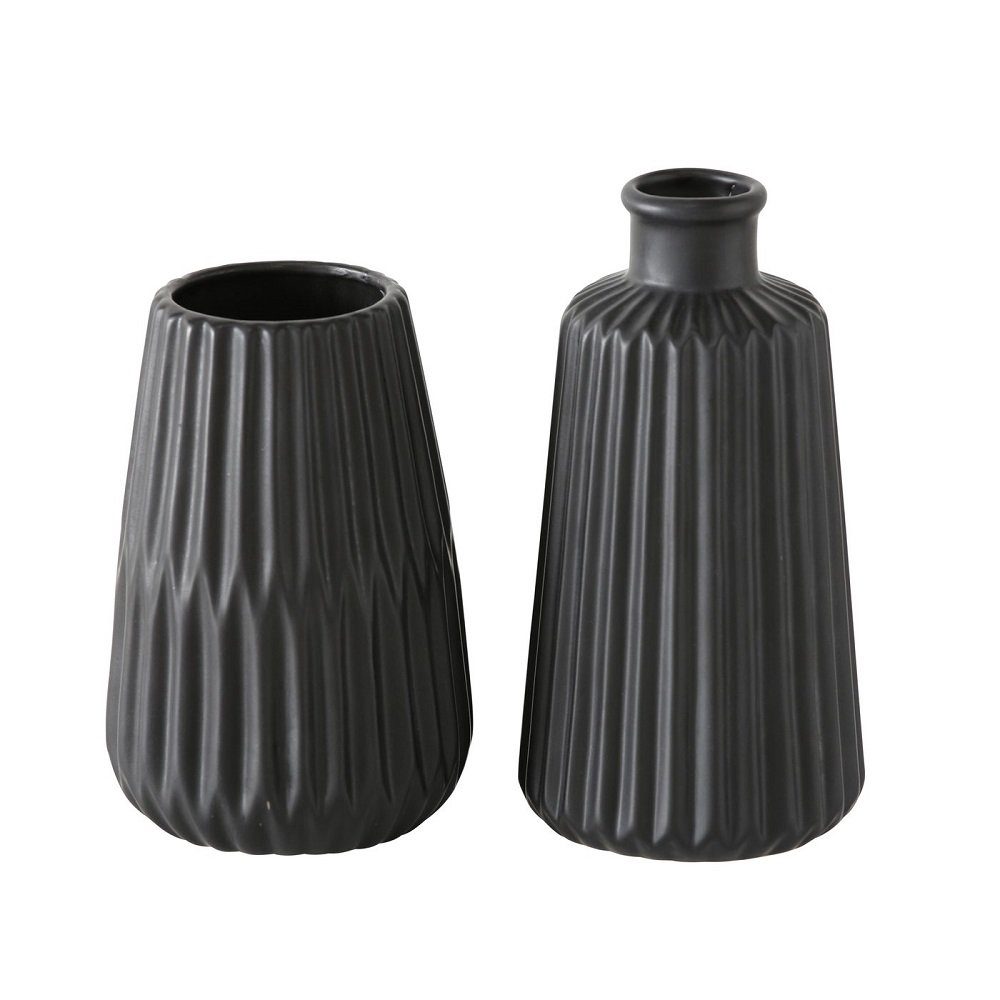 BOLTZE GRUPPE GmbH Dekovase Vase Blumenvase Porzellan Esko matt schwarz H 1 günstig online kaufen