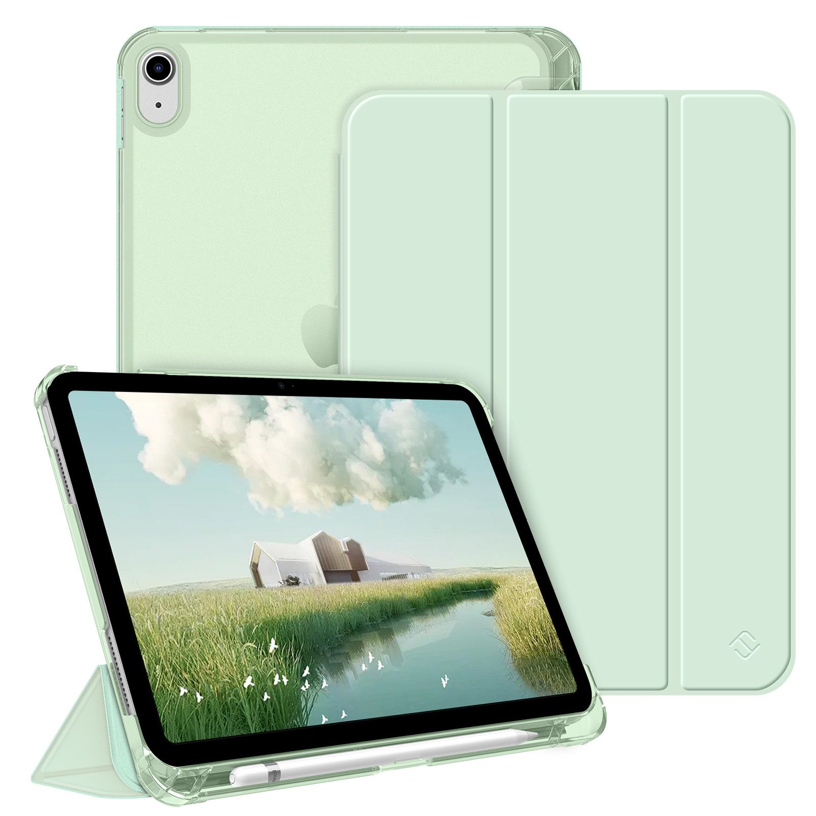 Fintie Tablet-Hülle für iPad 11 Generation 11‘’ 2025 (A16), iPad 10 Generation 10.9'' 2022, ultradünn, mit Stifthalter, transparenter Rückseite, Auto Schlaf/Wach
