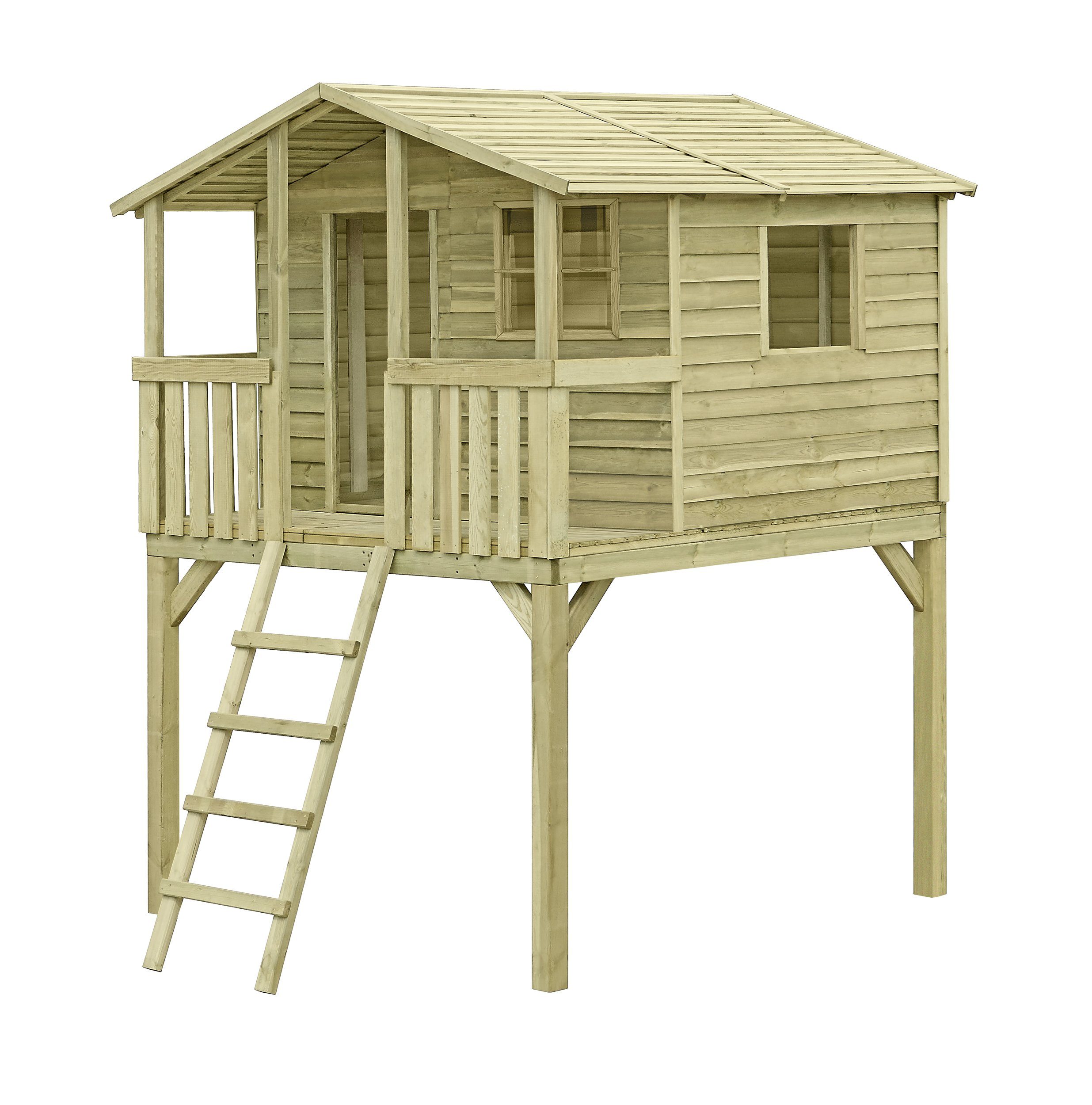 Mega-Holz Spielturm Stelzenhaus Leon SMART - 226 x 240 x 304 cm SMART PLUS