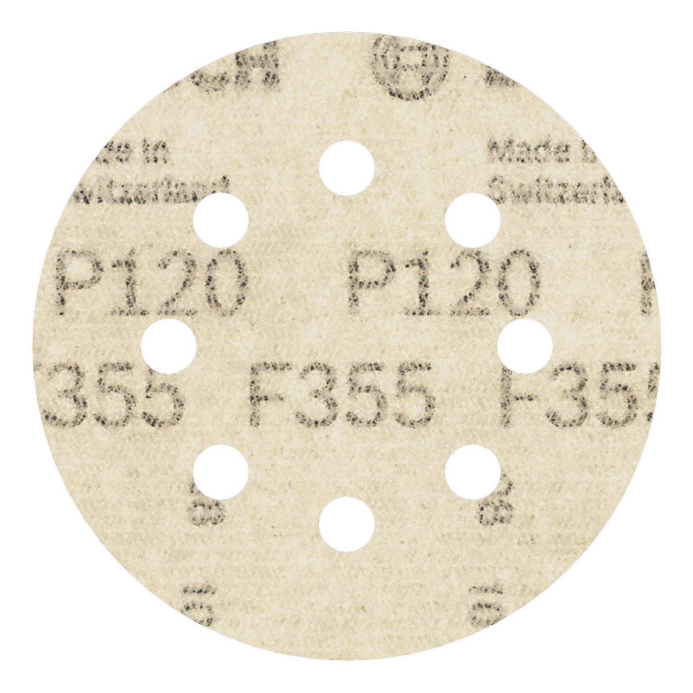 Thumbnail - BOSCH Schleifpapier Pro F355 Schleifblätter, (5 Stück), Pro F355 Schleifblatt, 8 Löcher, 115 mm, G120 - 5er-Pack