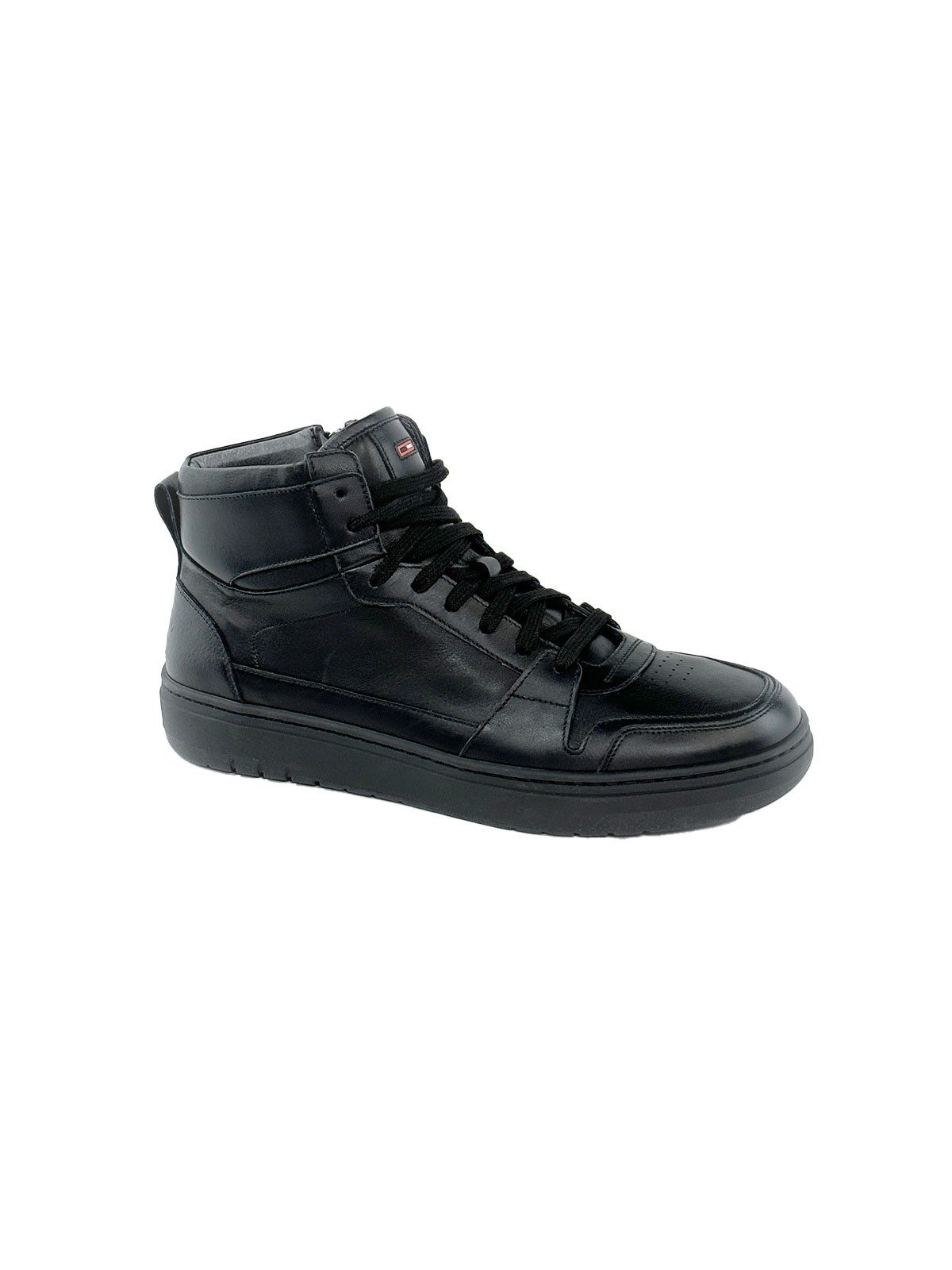 emilio adani Herren Sneaker mit Reißverschluss, Schwarz Sneaker