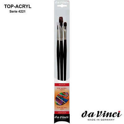 Da Vinci Pinsel Acryl- & Ölpinsel 3er Pinselset, (3 Stück), Acrylmalerei, Synthetikfasern, Esagonalstiel