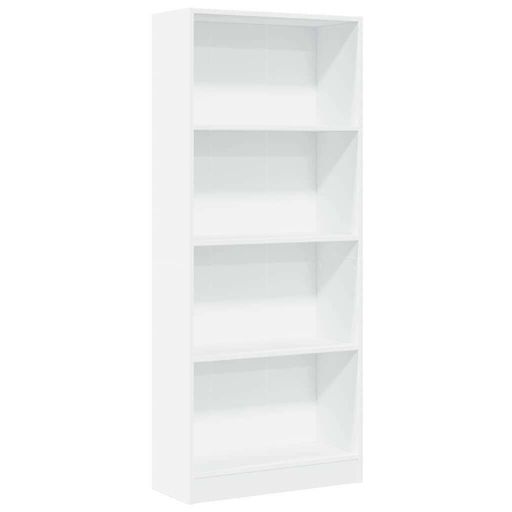 vidaXL Bücherregal Bücherregal Weiß 60x24x143 cm Holzwerkstoff, 1-tlg.