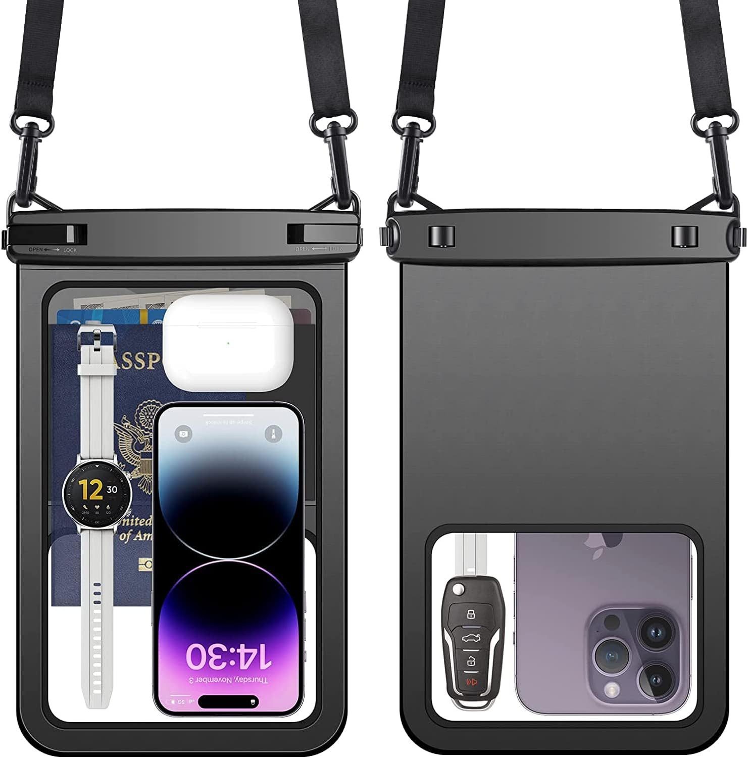 XDeer Handyhulle Wasserdichte Handytasche Wasserschutzhulle fur iPhone Dry Bag 7 Zoll AuBerst Wasserdicht Smartphone Hulle Phone Case