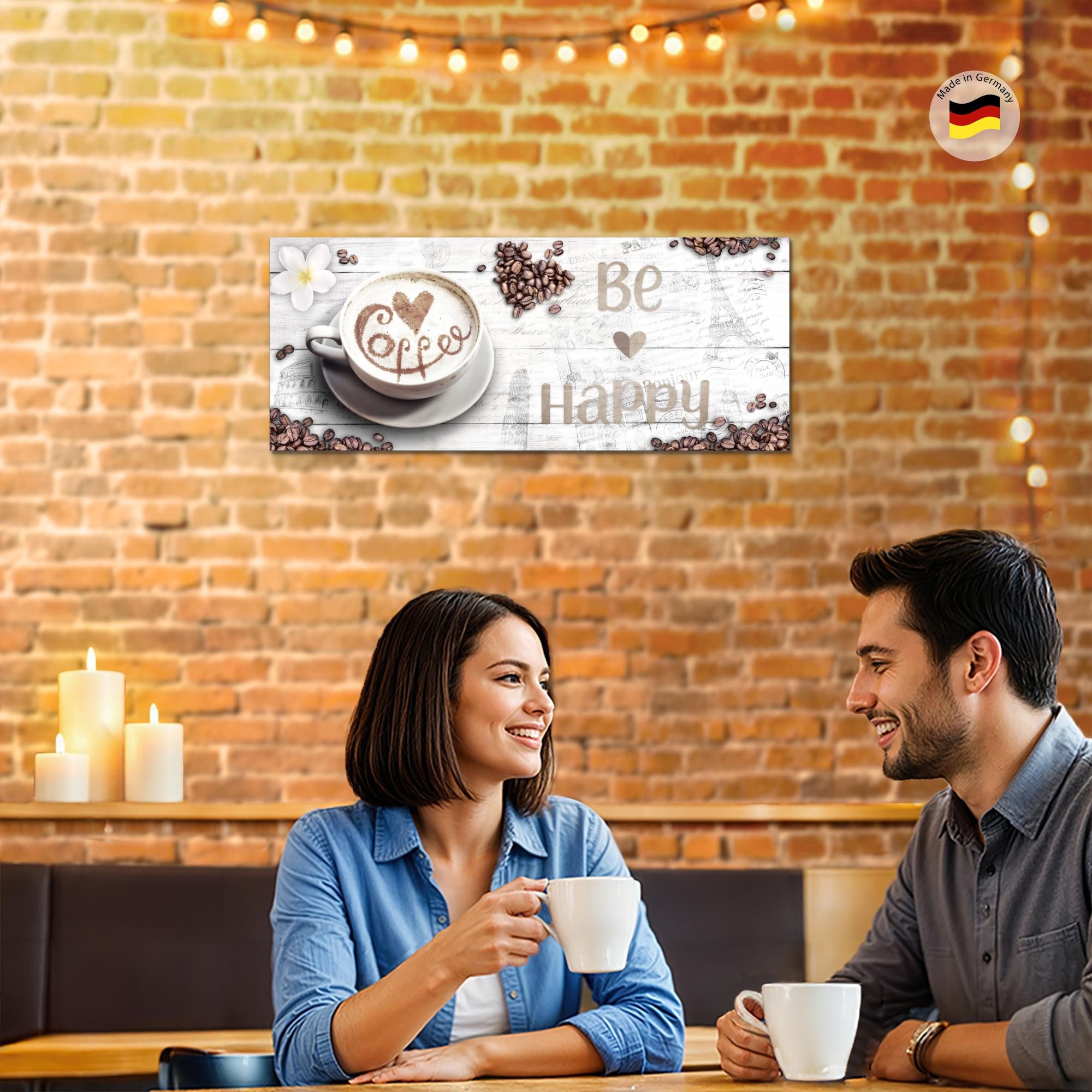 Runa Art Wandbild Küche Kaffee Bild auf Vlies Leinwand Esszimmer Küchenbilder 0207, 100L x 40B cm – Bild 4 von 5