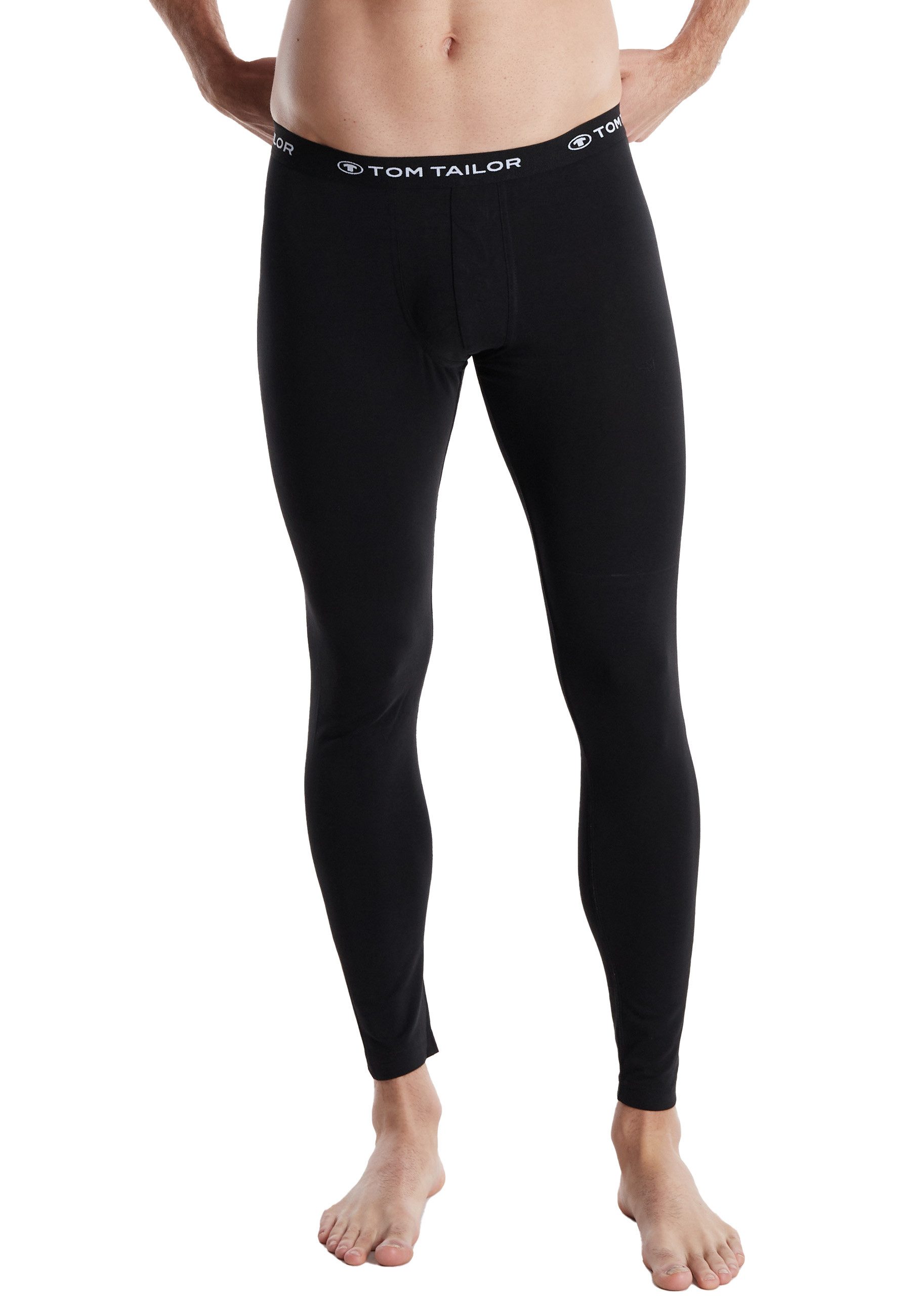 TOM TAILOR Lange Unterhose TOM TAILOR Herren lange Unterhose schwarz uni (1 günstig online kaufen