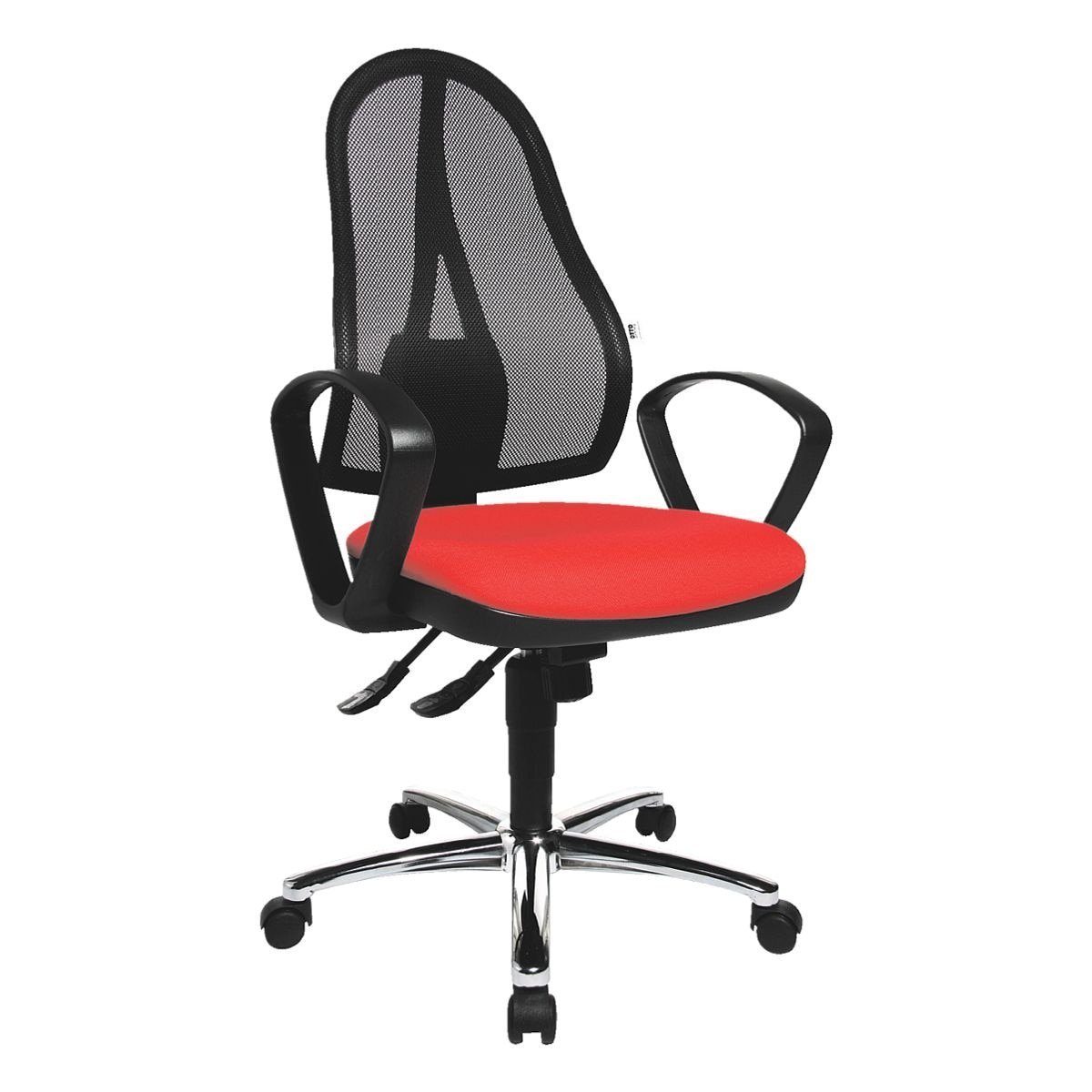 Otto Office  Office Schreibtischstuhl Standard, mit festen Armlehnen und Spezial-Muldensitz rot