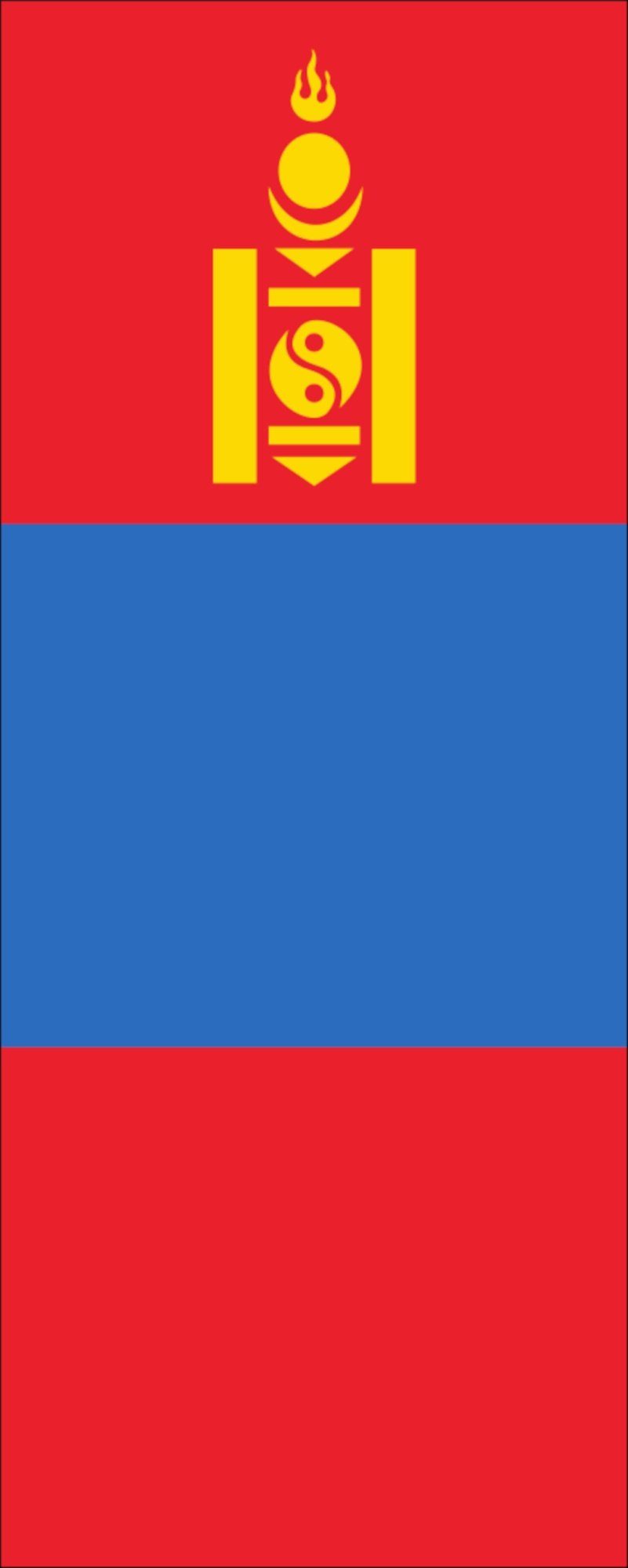 flaggenmeer Flagge Mongolei 160 g/m² Hochformat