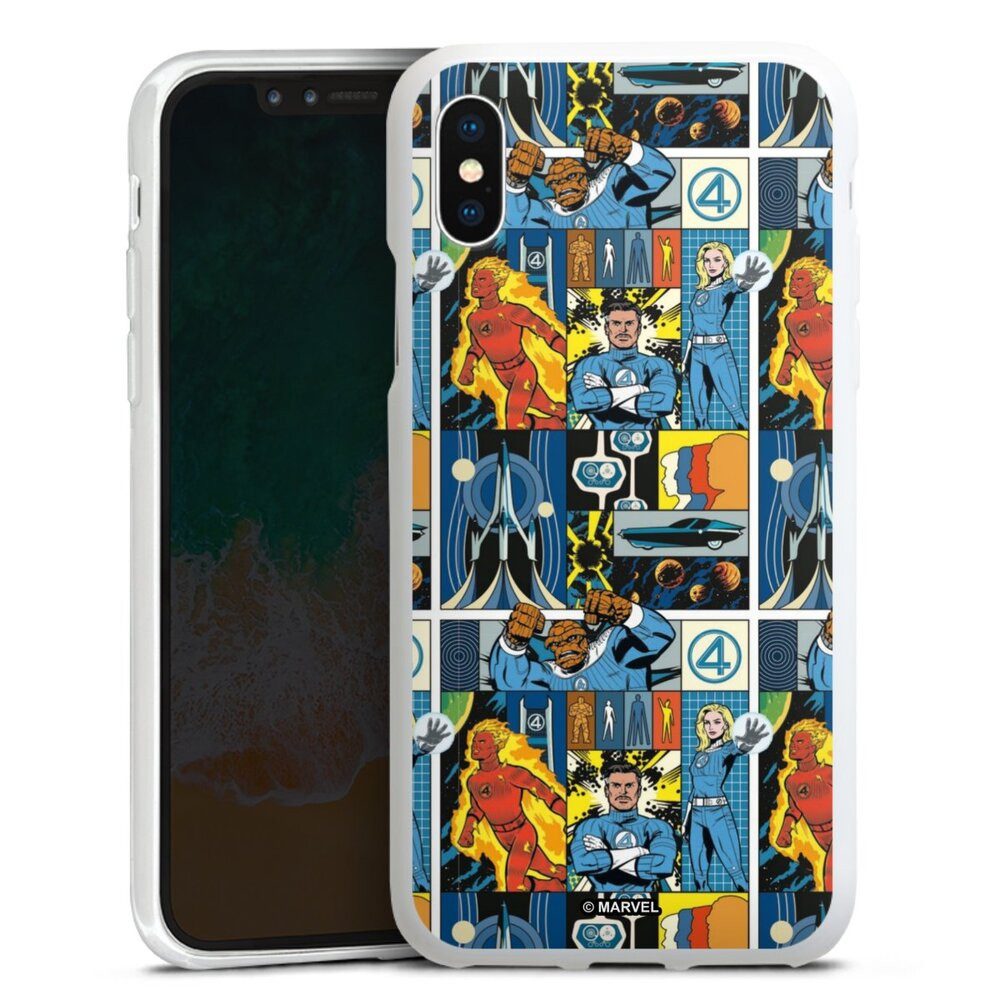 DeinDesign Handyhülle Marvel The Fantastic Four Offizielles Lizenzprodukt, Apple iPhone X Silikon Hülle Bumper Case Handy Schutzhülle
