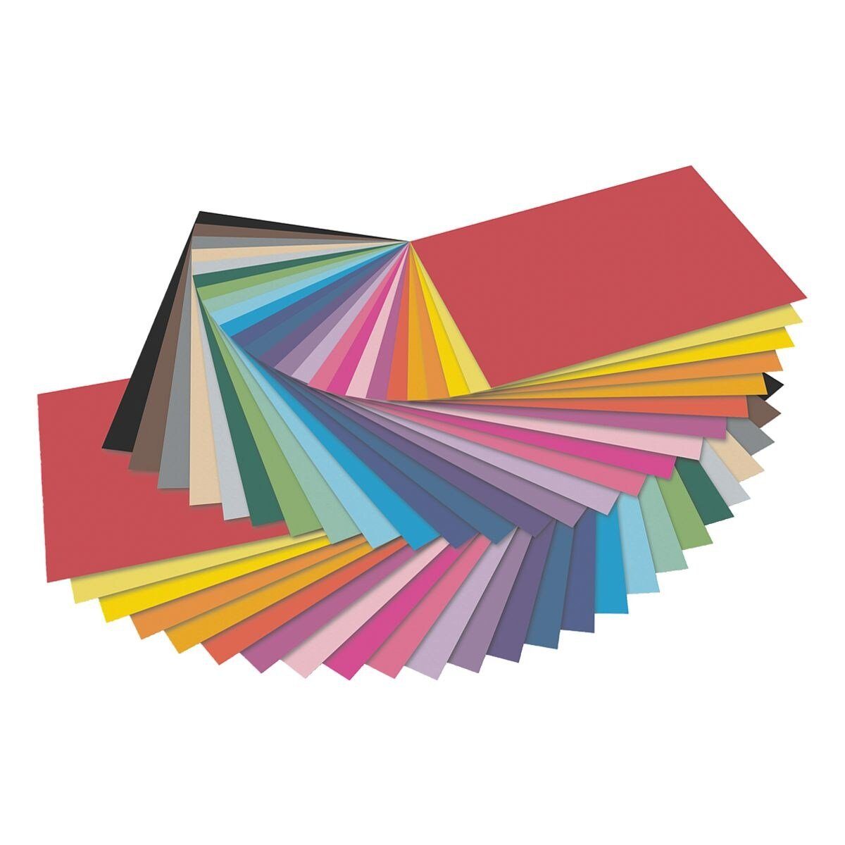 Farben, Bastelkartonpapier Tonpapier- Kreativpack, Fotokarton-Set und 23x33 Blatt 50 25 cm, Folia