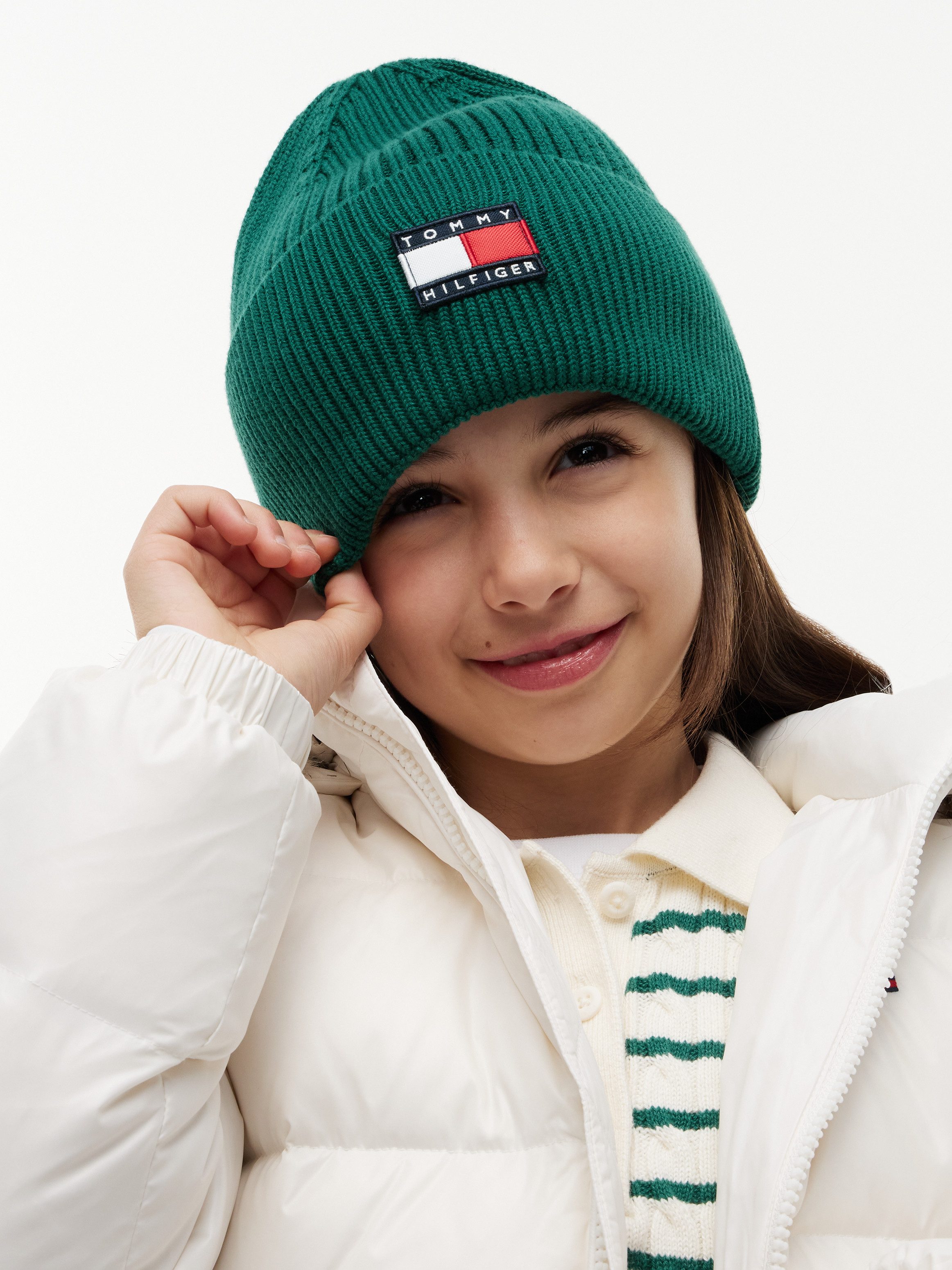 Tommy Hilfiger Beanie HERITAGE FLAG BEANIE Regular fit mit Markenlogo