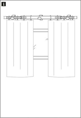 Gardinenstange Gardinenstangen Set Metall, GARDINIA, Ø 19 mm, 1-läufig, ausziehbar, verschraubt, Aluminium, 1-Lauf