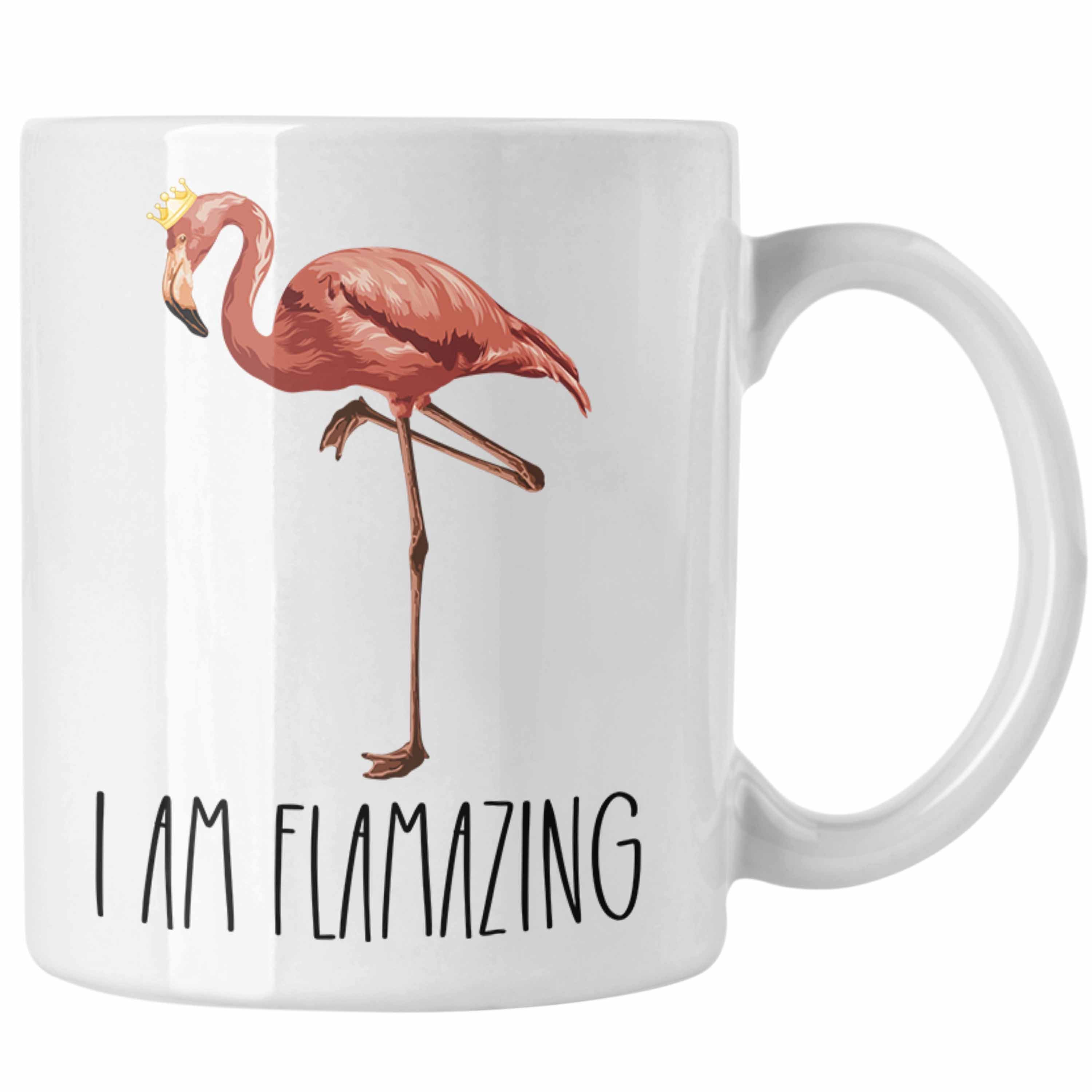 Trendation Tasse Flamingo Tasse Geschenk Flamazing Geschenkidee Tiere Frauen Lustiger S, Keramik