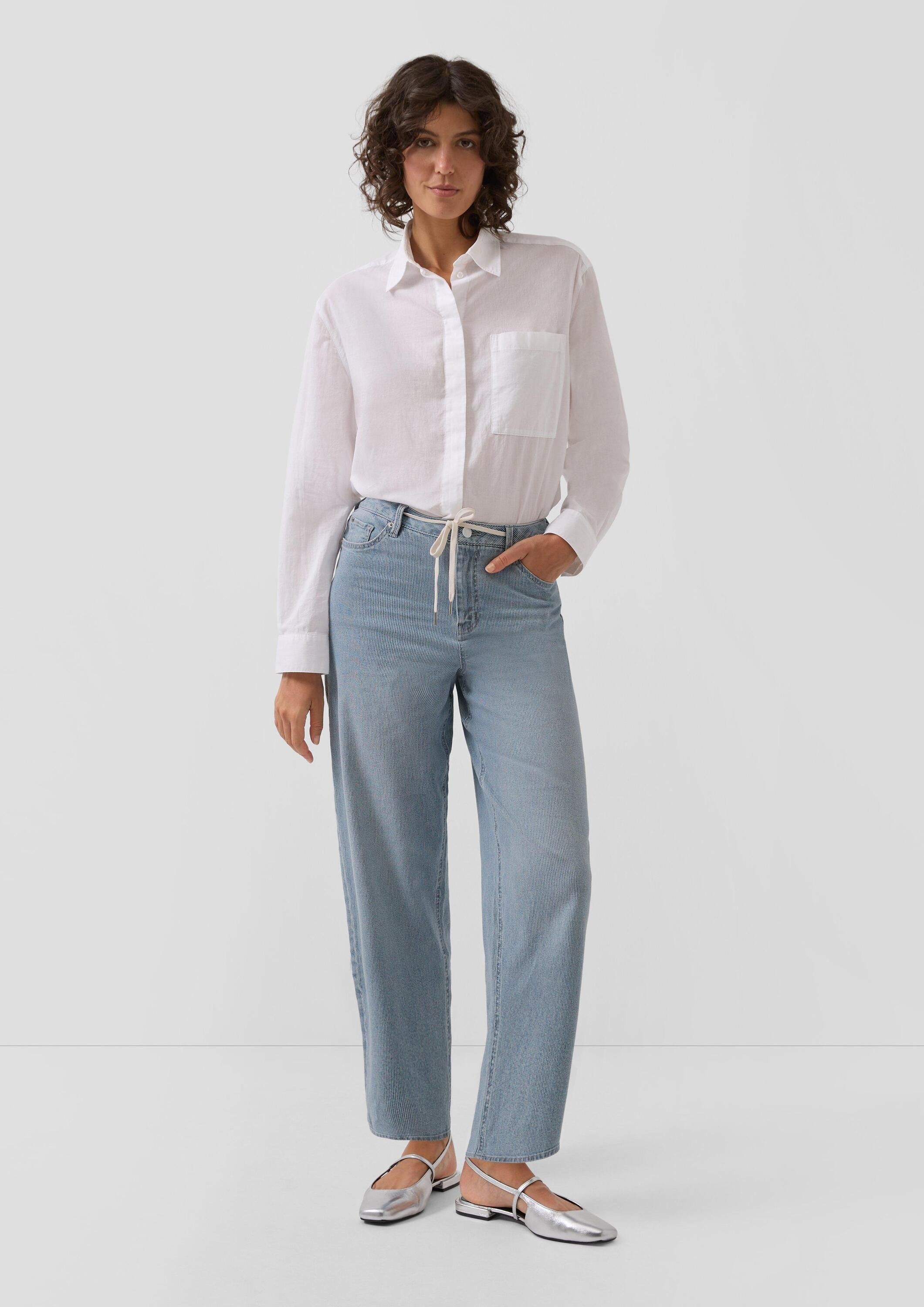 s.Oliver Weite Jeans Jeans-Hose Ankle-Jeans / Regular Fit / High Rise / Barrel Leg