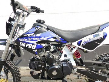 KXD Dirt-Bike 125cm Dirtbike Pitbike KXD 607 4Takt Automatik 14/12 Enduro Cross Blau