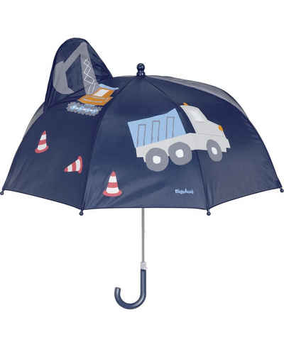 Playshoes Stockregenschirm 3D Regenschirm Baustelle