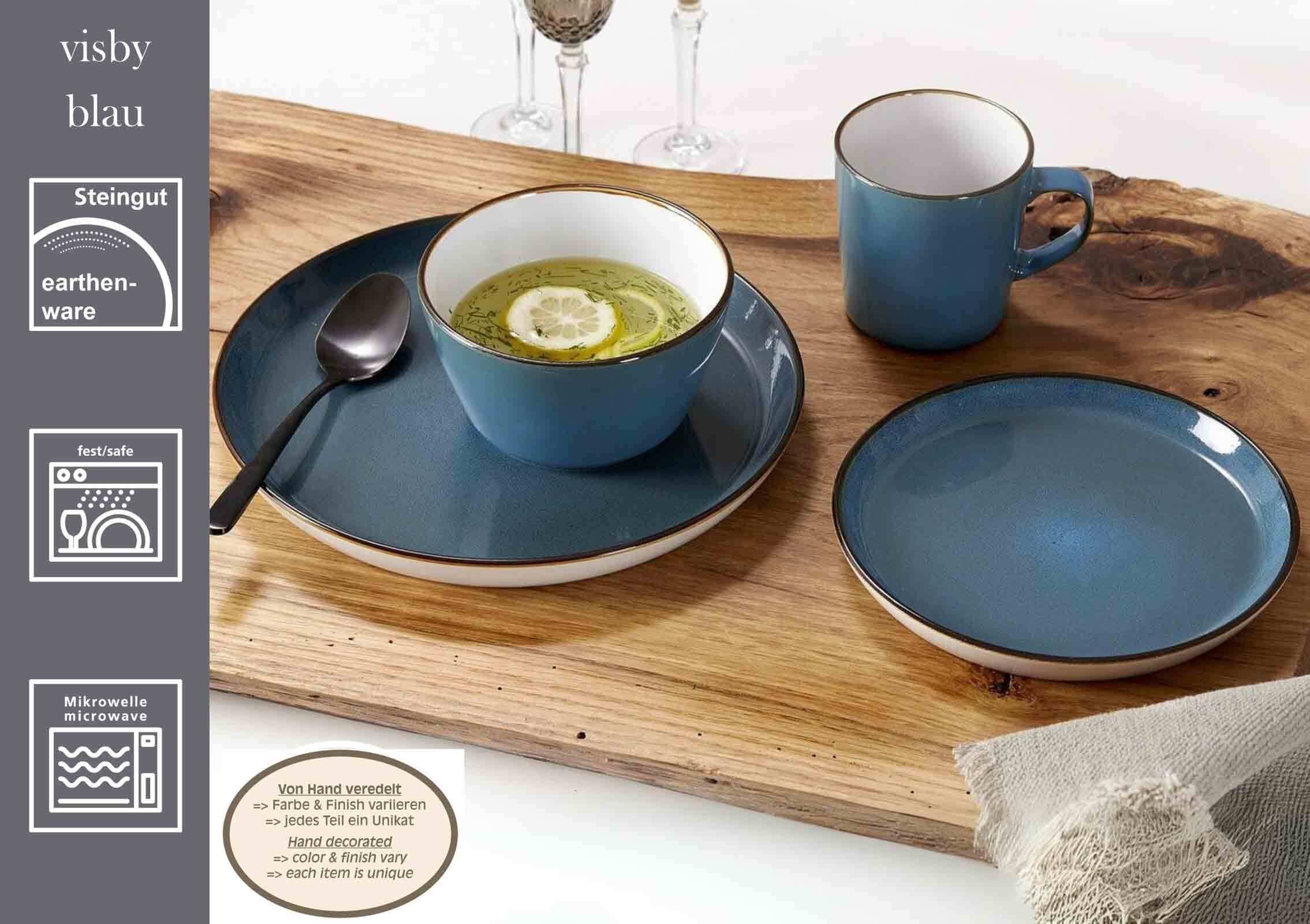 Ritzenhoff & Breker Frühstücksteller Visby Dessert-Teller ø 20,5 cm 8er Set, (8 St)