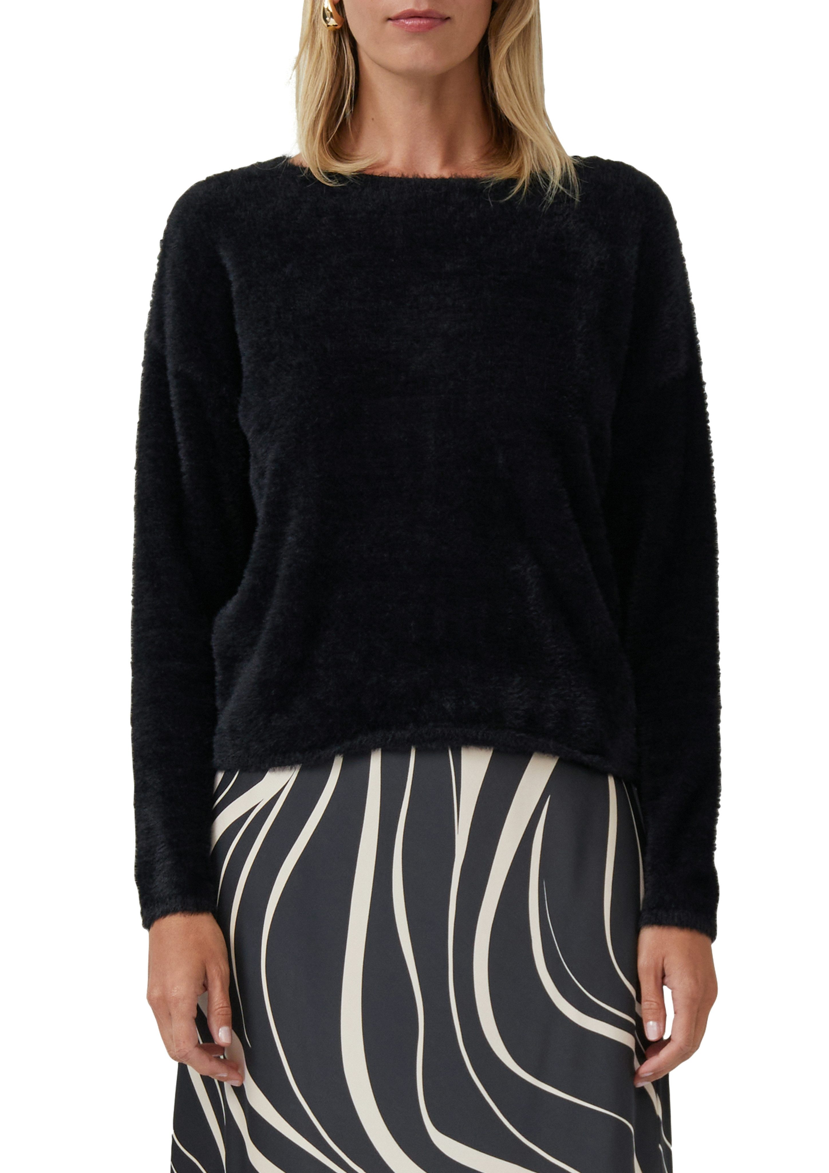 s.Oliver BLACK LABEL Strickpullover flauschig, mit U-Boot-Ausschnitt günstig online kaufen