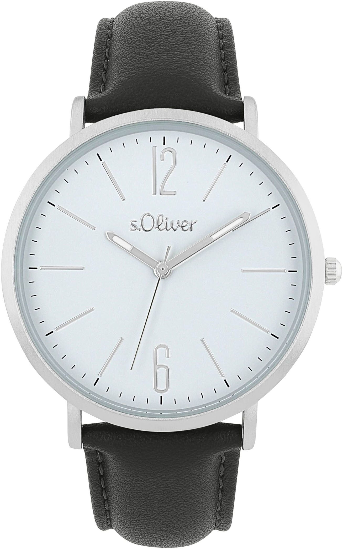 s.Oliver Quarzuhr 2038387, Armbanduhr, Herrenuhr, Mineralglas, analog