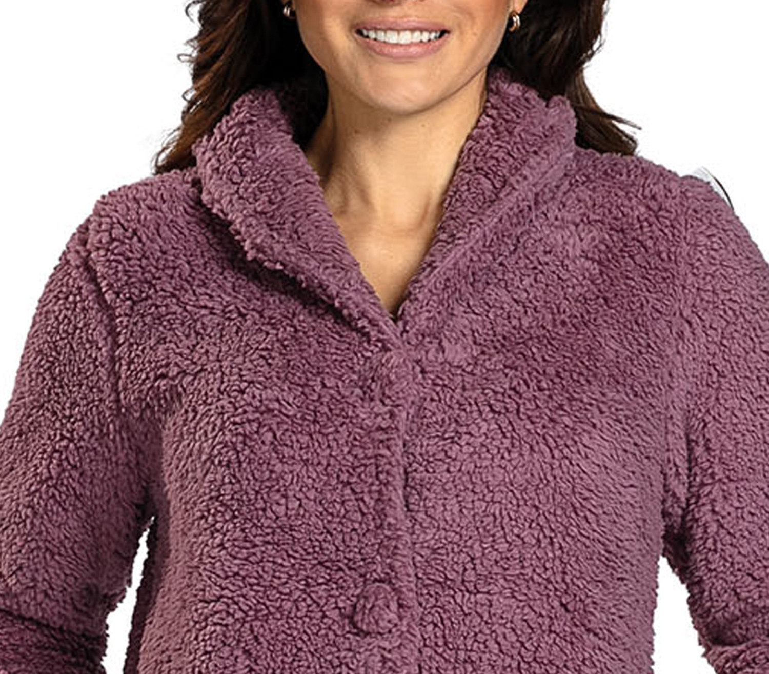 comtessa Damenbademantel Lovely Dreams, Polyester, Schalkragen, Knöpfe