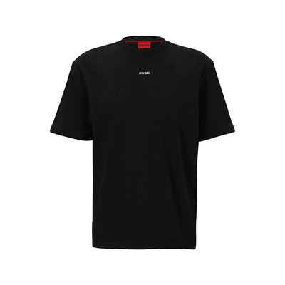 HUGO T-Shirt schwarz passform textil (1-tlg)