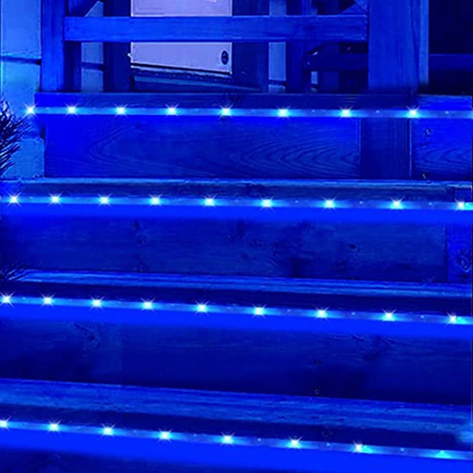 Modi, Party, 5M Blau batterie, LED-Lichterkette Camping Rosnek Weihnachtsdeko 8 Balkon 50LEDs, für wasserdicht,