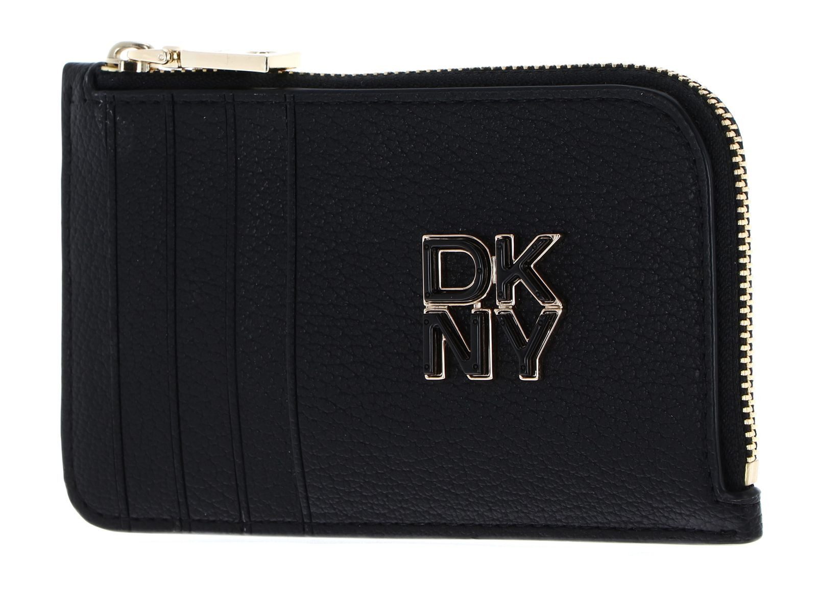 DKNY Kartenetui Zip Card Holder, aus echtem Rindsleder