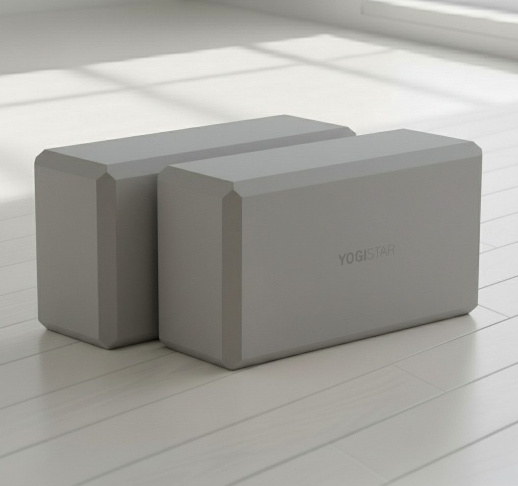 Yogistar Yogablock Yogablock yogiblock® basic - 2er-Set, (gleicher Artikel mehrfach, 2-tlg., gleicher Artikel mehrfach), Zwei superleichte Hartschaum-Yogaklötze für vielseitige Yoga-Posen