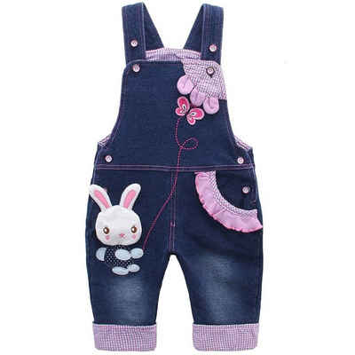 DEBAIJIA Latzhose Baby Jungen Mädchen Denim Latzhose Kleinkind Hosenträger Jeans Overall