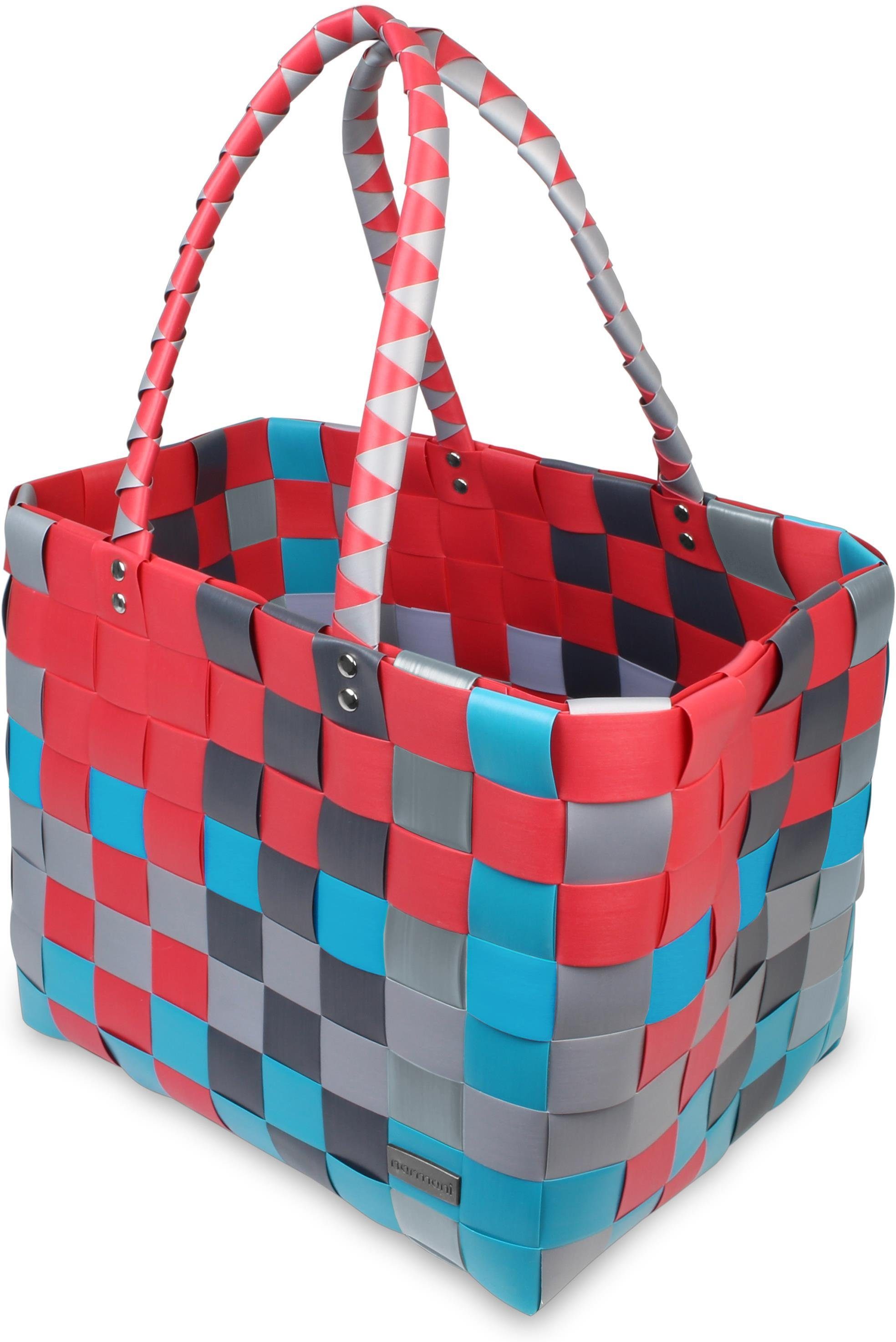 normani Einkaufskorb Einkaufskorb Einkaufstasche aus Kunststoff, 20 l, Flechtkorb aus pflegeleichtem Material