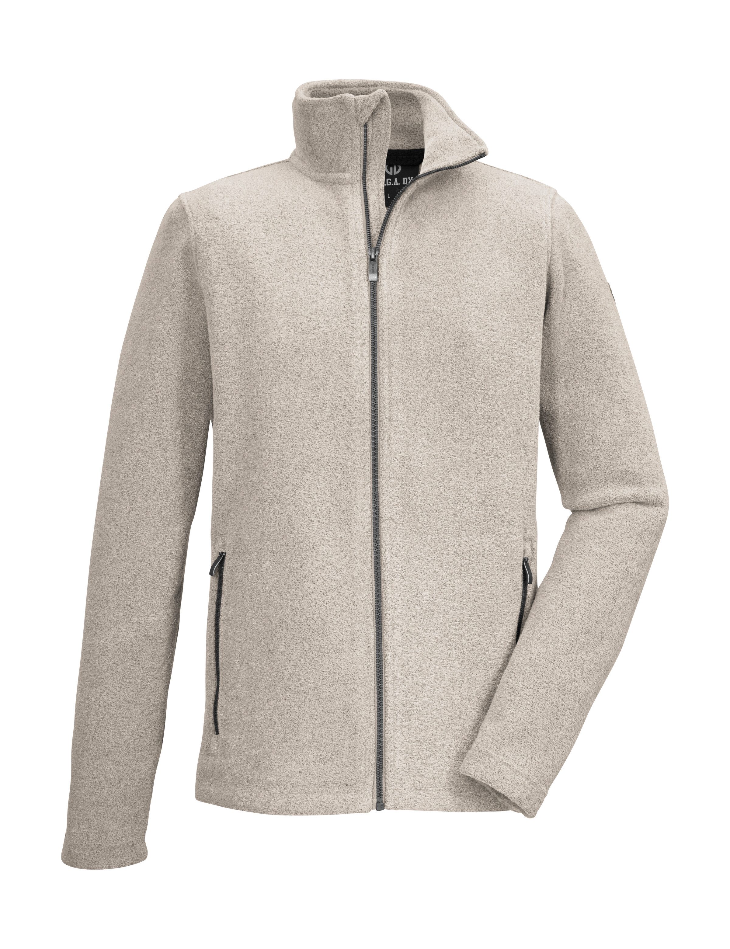 G.I.G.A. DX by killtec Fleecejacke GS 5 MN KNTFLC JCKT Strickfleecejacke, Melange-Optik, Reißverschlusstaschen, Kinnschutz